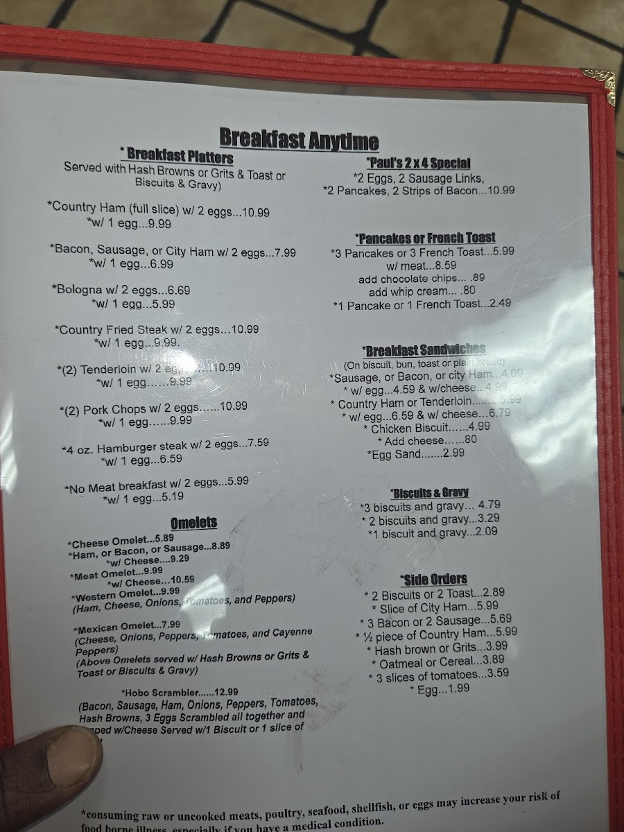 Paul & Jackie's Country Kitchen Menu - Image 2