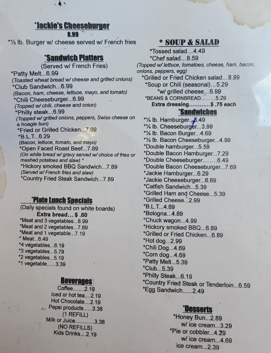 Paul & Jackie's Country Kitchen Menu - Image 4